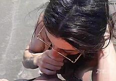 Man, this hot couple Ise Mah bangs hard on a public beach