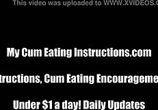 Watch this best cum eating tutorial fetish video