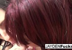 jayden jaymes and busty kortney kane intriguingly suck cock in hardcore scene