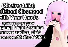 girlfriend obsessed with licking and sucking your hands moaning