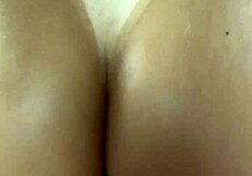 curly blonde in hotel enjoys intimate moment with partner