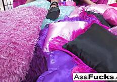 Asa Brings Girlfriend Zoe Voss for Naughty Lesbian Play