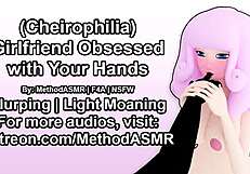 girlfriend obsessed with licking and sucking your hands moaning