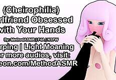 girlfriend obsessed with licking and sucking your hands moaning