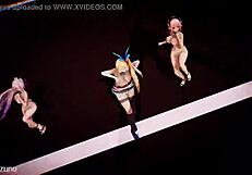 Adorable girls dancing to luvoratorrrrry in mmd r18
