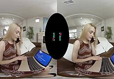 Vrhush Aften Opal fucks the tech support guy in trimmed pussy missionary and cowgirl riding!