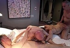 Hotel gangbang with tattooed whores in sun and moon collab