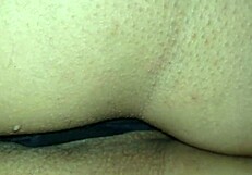 Showing my wife with panties stuffed in her big ass