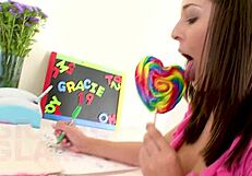 Gracie Glam's Intense POV Blowjob on Huge Cock