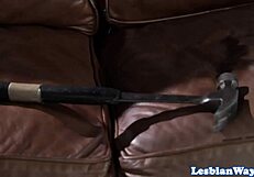 Look! Lesbian Stepmom Scissoring Cute Teen!