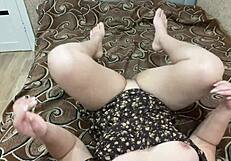 Milf Oksana Receives Creampie in Her Pussy