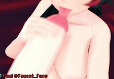 White Girl Sucks Cock in POV Anime Style - Oo●●mi Mi●