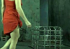 Bound Brunette Babe Flirts And Sucks Stud's Cock