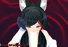 White Girl Sucks Cock in POV Anime Style - Oo●●mi Mi●