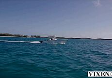 Do Vixen Vicki And Teanna Lick Each Other's Hairy Pussies In Paradise?