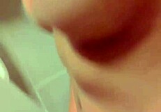 CHUBBY REDHEAD GETS LICKED IN GYM BATHROOM