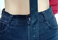 Spank that pussy with a belt!