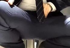 The candidate cums before the interview in a wild gay orgy