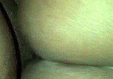 Ebony wife rides cock in pov