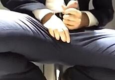 The candidate cums before the interview in a wild gay orgy