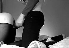 A amateur couple enjoys a fuck with a big fucking cock