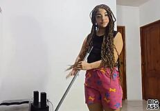 Boss fucks secretary's big ass after work with big cock