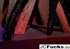 Bound Redhead Hottie Masturbates While Chained Up