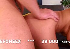 schöne brunette lässt es sich besorgen mit cum on ass and blowjob