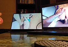 Masturbating at the desk feels so intense and lonely