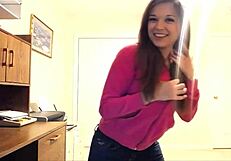 beautiful babe reveals her stunning body with emotion