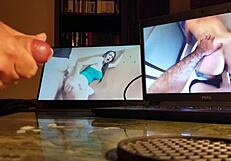 Masturbating at the desk feels so intense and lonely