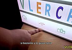 Here's a Latina teen showing off in a hotel room