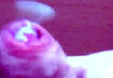 I give her a handjob until she makes me cum with a huge cumshot all over.