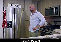 Tiny blonde teen mail carrier gets nailed by big dick customer.