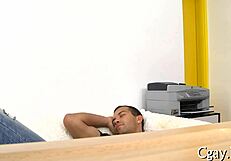 A gay man performs oral service in porn