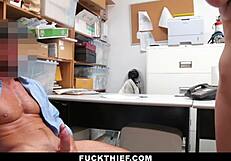 Shoplifter Bribes Mall Officer But Gets Fucked Hard Instead