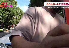 Beautiful girl in costumes squirts during cute nipple massage