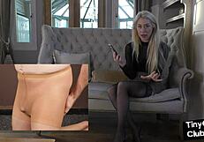 Amateur Babe In Stockings And High Heels Gives Dirty Talk