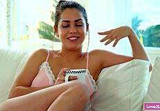 milf savors licking 18yo stepdaughter's tight cunt in wild session