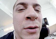 Energetic young woman provides oral in point of view and experiences intimate riding