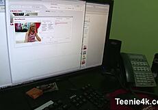 Teenie Petite Shaved Cunt Takes Monster Cock for Facial Fun