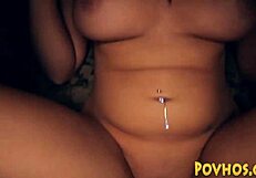 Slutty Amateur POV Rides Dick While Rubbing Her Horny Cunt!