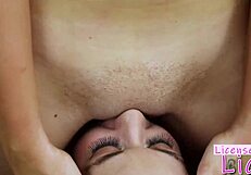 licensed to lick - nikki hearts dominates sammie six in lingerie