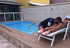 pool cleaner fucks housewife while husband works