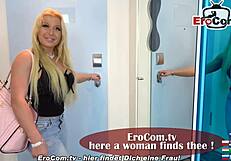 British Blonde Slut Fucks with Natural Tits