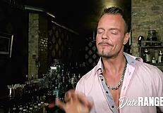 brunette german milf julia in public bar group scene