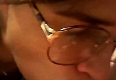 Blind Whore's Mouth: Swallowing Cock in POV Fetish Scene with Glasses