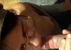 Blind Whore's Mouth: Swallowing Cock in POV Fetish Scene with Glasses