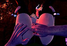 I, Luigi, encounter Bowser's wife for oral pleasure