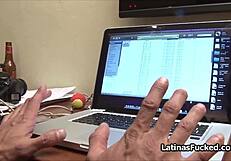 A latina dressed like a dark angel in black lingerie rides a cock while fingering and blowjob. This is actually an amateur video where two people who seem mere lovers are captured romantically being intimate